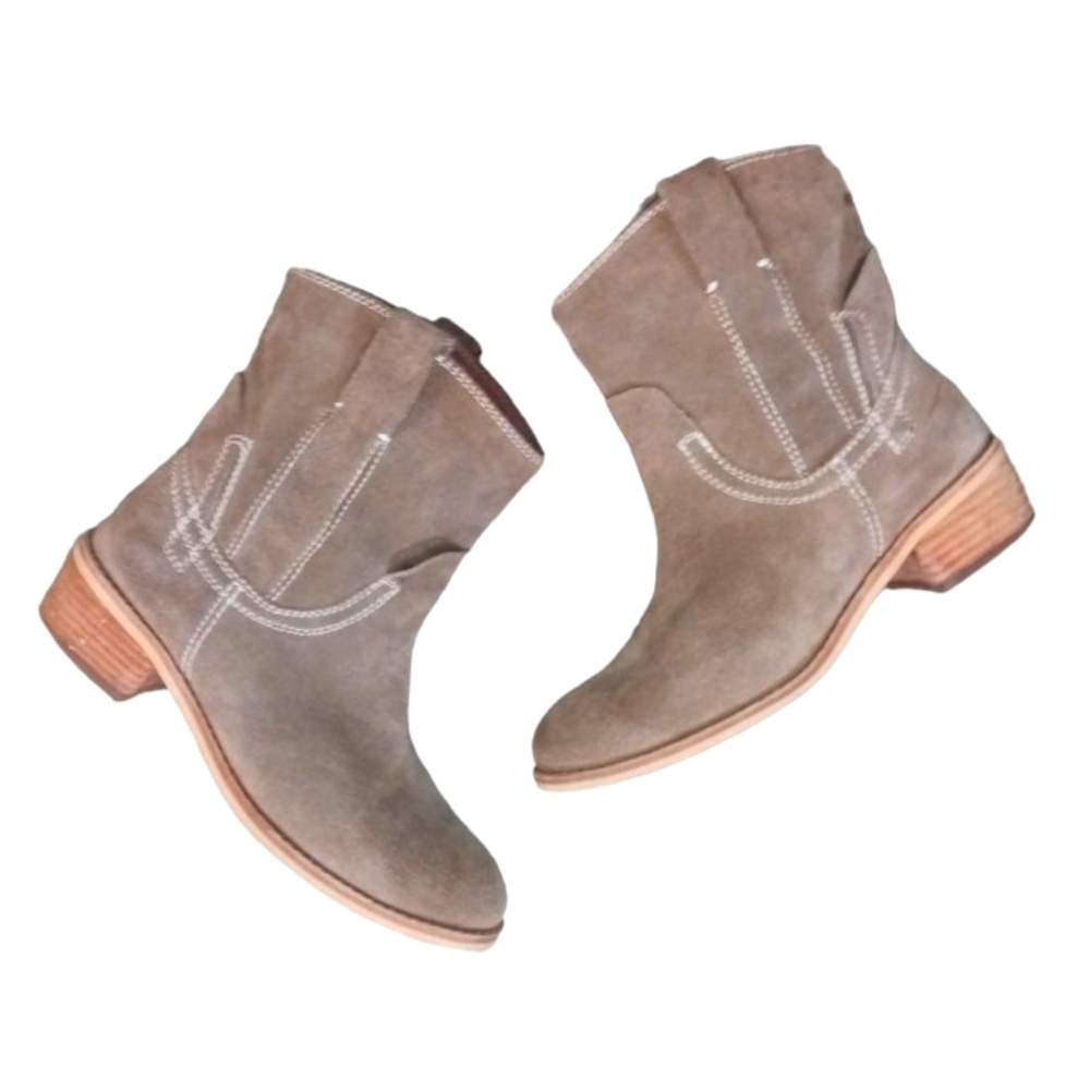 Jeffrey Campbell Elmo Western Ankle Boots Women's Size 7 Pull On Cowgirl Booties